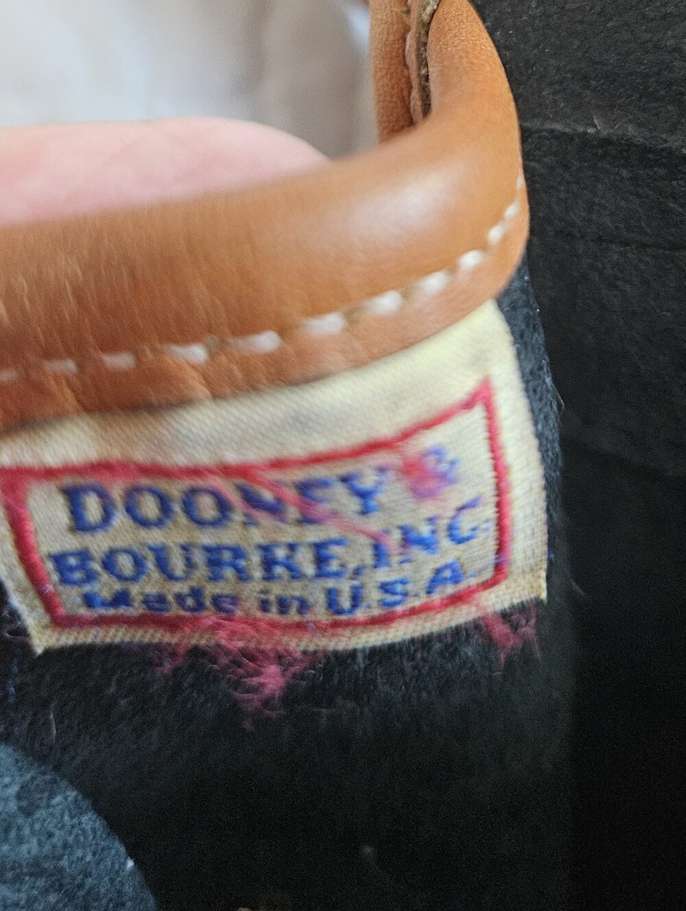Dooney & Bourke Vintage Leather Crossbody Saddle Bag in Black and Brown - Picture 3 of 13